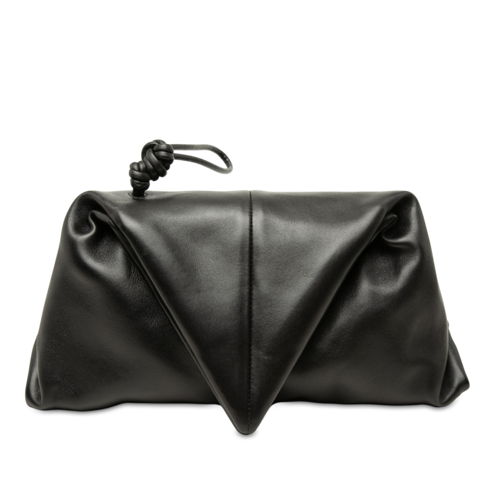 Pre-Loved Bottega Veneta Lambskin Trine Fold Over Clutch